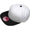 Classic Snapback Hat Blank Cap - Wool Blend Flat Visor