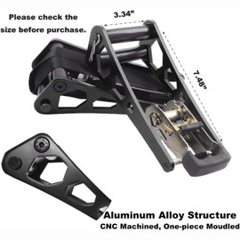 Handheld Bow Press, Archery Compound Bow Press, Aluminum Alloy Bow Press for Compound Bow and Crossbow, Universal Ratchet Type Fine Tuning Tool, 51.2” Strap