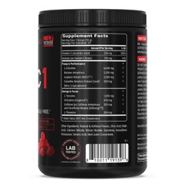 PEScience Prolific-1 Pre Workout Powder for Men & Women with L-Citrulline, Nitric Oxide Booster, Energy Powder & Nootropic for Focus – Preworkout Without Beta Alanine – 25 Scoops, Red Razz Candy