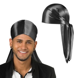 Aomig Bandana Damen Herren, Nickitücher Kopftuch Halstuch Männer, Unisex Tuch Bindetuch, Headwear Haar Schal Paisley Muster (1pc-Schwarz)