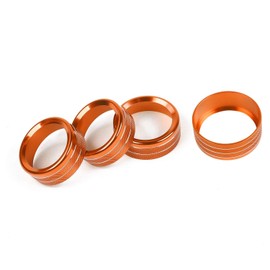 Voodonala Air Conditioner Headlight Switch Knob Trim for 2018-2023+ Jeep Wrangler JL JLU Gladiator JT, Orange Aluminum Alloy 4pcs