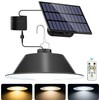 A.bigwhale Solar Shed Pendant Light, Outdoor Solar Lamp with Remote