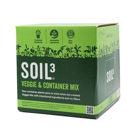 Soil3 Micro Cube 1.5 Gallon – Planting Soil & Potting Soil for Outdoor Use – Compost-Rich Soil for Plants in Containers, Raised Beds, & Gardens – Peat-Free Veggie & Container Mix