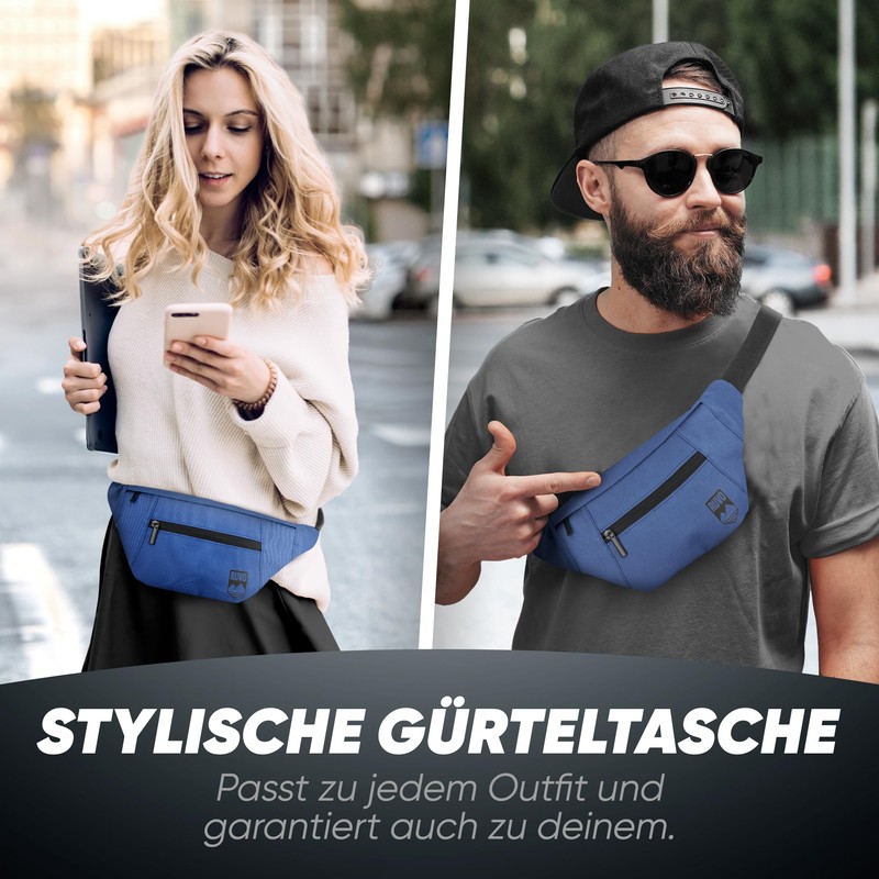 RUVO Bum Bag Men and Women | Anti-Theft Bum Bag