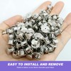 Locking Pin Backs, 30 Pcs Silver Locking Badge Pins Backs