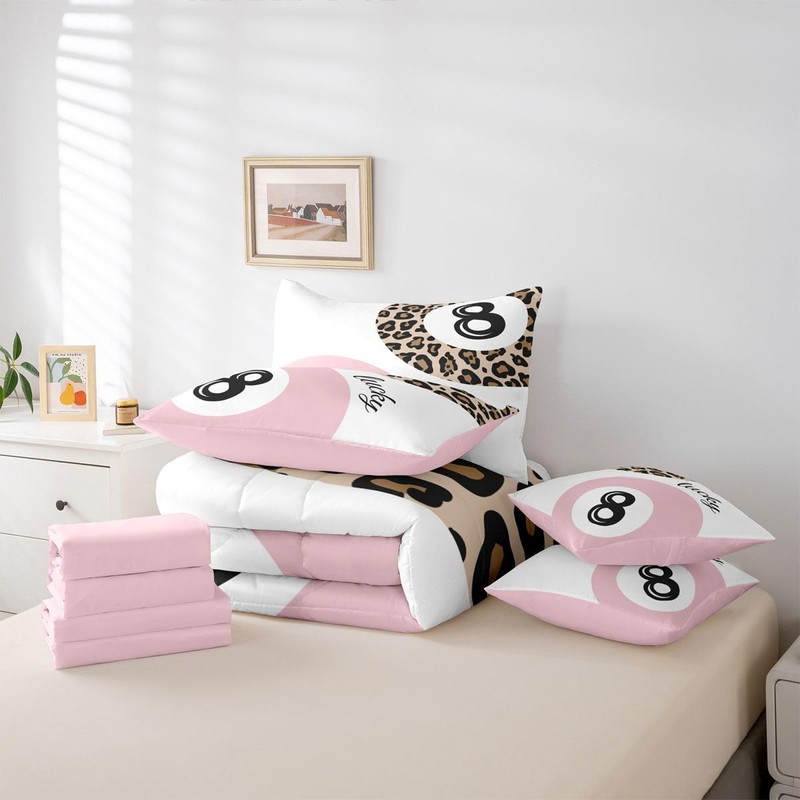 Funky Lucky 8 Ball Comforter Set 7 Piece Bed In