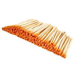 500 Count - 3" Long Orange Color Matches | Three Inch Coloful Loose Wooden Safety Match Sticks for Candle Display | Refill Decorative Jar Holder Bottle | Striker Included