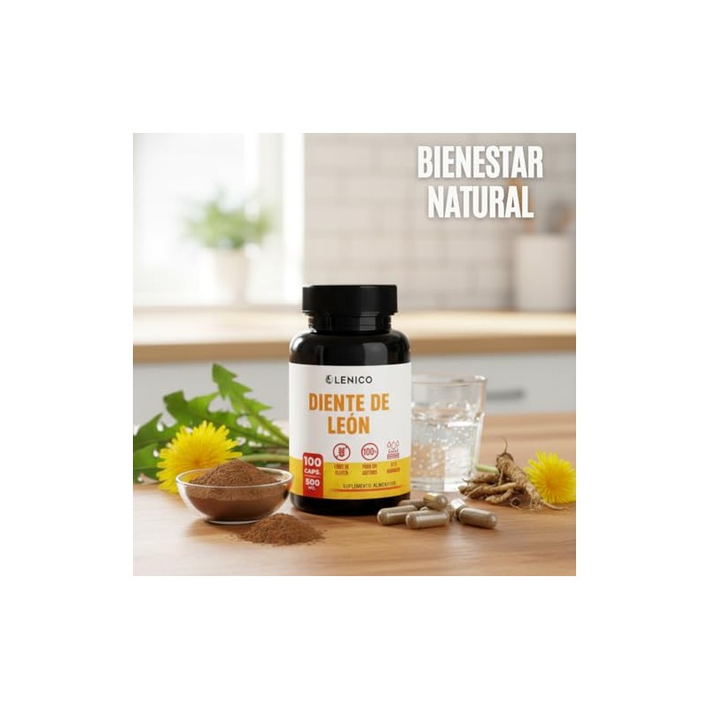 Diente de León 500 mg | Suplemento Alimenticio en Cápsulas