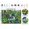 PGSWEER Jungle Safari Wild Animals Backdrop 8x6FT Tropical Rainforest Animals
