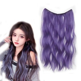 HAPVITAL Hair Extension, One-touch Color Extension, 19.7 inches (50 cm), Synthetic Hair, Long Curling, Curly Hair Extension, Heat Resistant, Korean Style, Party, Fashion Performance, Extension