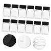 ULTECHNOVO 24pcs Wide Mouth Sample Bottles With Black Screw Caps