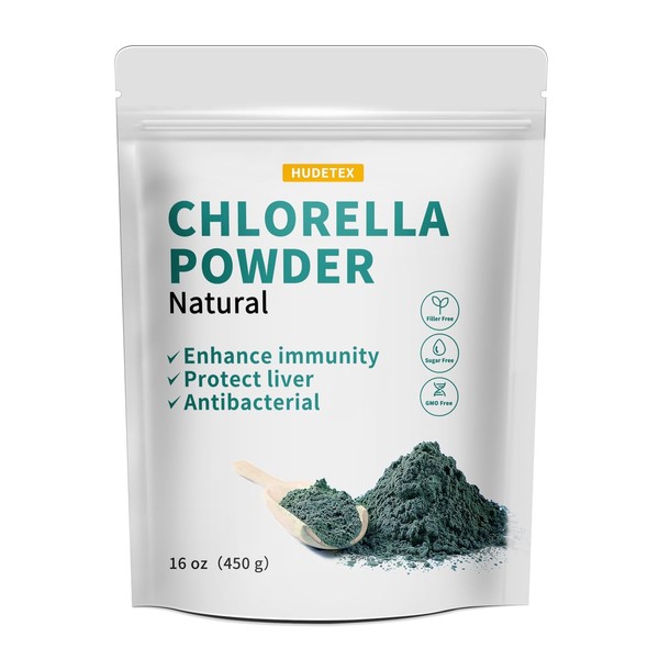 Chlorella Powder Natural with 16 oz - Chlorophyll Powder, Supports