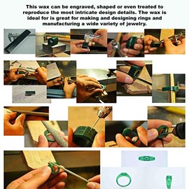 Ring Wax Casting Tube, Jewelry Ring Shape, Hard Green Wax, Work with Flat Large Tube, Smooth Inside, for Creating and Designing Ring(T250)