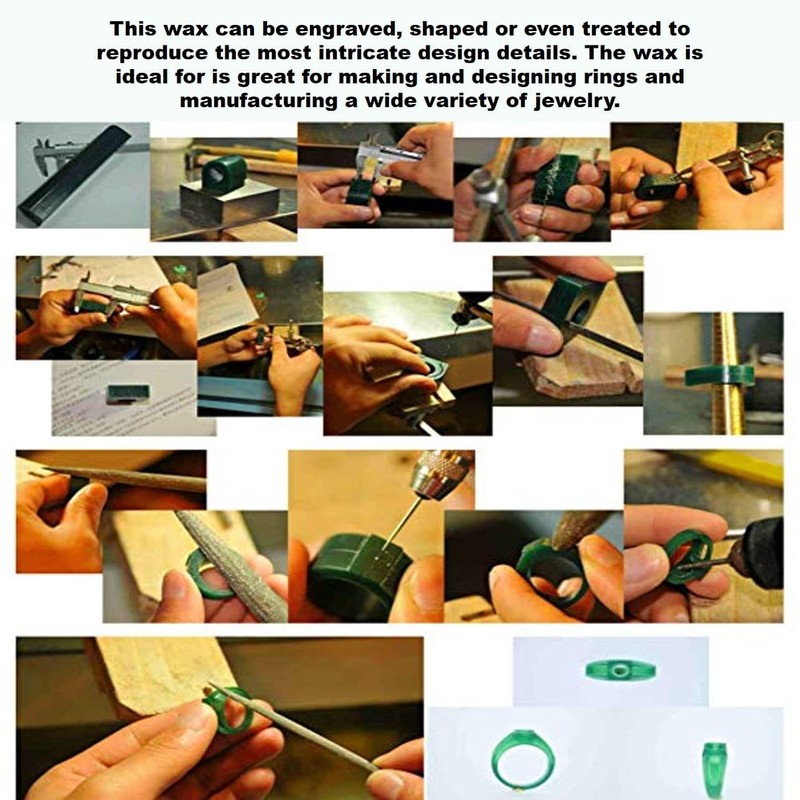 Ring Wax Casting Tube, Jewelry Ring Shape, Hard Green Wax,
