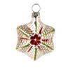 Miniature Glass Star Red Patinated