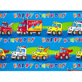 Simon Elvin - BOYS WRAPPING PAPER - 2 SHEETS OF GIFT WRAP & 1 TAG - SE2587