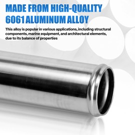 BEIJIULI 3.5" (89mm) OD Straight Aluminum Intercooler Pipe Piping Air Intake Tube,Length 11.8"(300mm),Universal Aluminum Pipe Tube Connector High polished