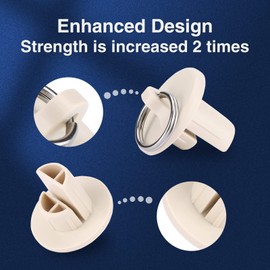 Vasteo Shade Accessories End Cap with Ring,Weather Resistance,for Coolaroo Exterior Roller Shade,Outdoor Blinds,Roller Shades(Sand,1 Pair)