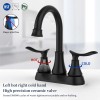 4 Inch Alloy Brushed Double Handle Hot/Cold Deck Mounted American