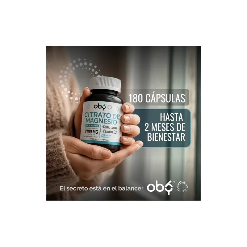 Citrato Magnesio Micronizado 2100mg Camu Vitamina Suplemento Alimenticio Oby Vitaminas