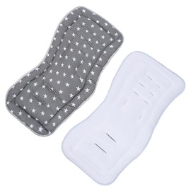 Reversible Baby Pushchair Seat Liner Cotton Stroller Seat Pad Universal Pram Insert Pad Baby Carriage Pram Liner Pushchair Cushion Mattress Breathable Buggy Seat Cover Washable Warm Infant Seat Mat