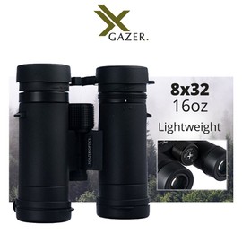 Xgazer Optics 8x32 Ultra HD Certvision Binoculars, Anti-Reflective Lenses Waterproof, Fogproof, Rainproof | Hunting, Safari, Birding, Bird Watching, Sporting Events | Incl. Strap, Hard Case, Covers