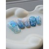 [High Quality Summer Nails] Deep Blue Ocean Handmade Nail Tips