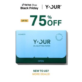 Y'OUR Premium Oil Absorbing Sheets for Face - 1 pack (50 sheets) - Makeup Friendly Oil Blotting Sheets for Face - Blotting Papers for Face with Oily Skin Cosmetic