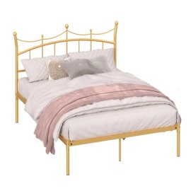 Merronix Queen Size Heavy Duty Bed Frame W/ Crown-Shaped Headboard for Girls Kids Adults
