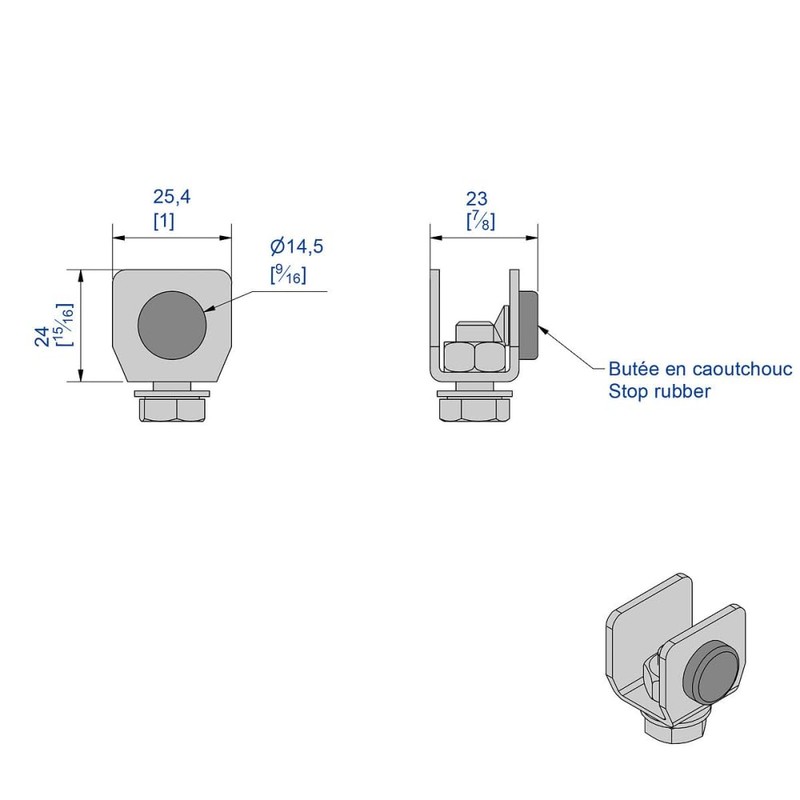 SLID'UP 2000 Sliding Gate Fitting Stainless Steel VA2 304 L
