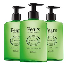 Pears Hand Wash (3 x 250 ml) Pure and Gentle Lemon Blossom Extract Made with Natural Oils and Soap-Free Nourishing Moisturiser and Natural Extracts