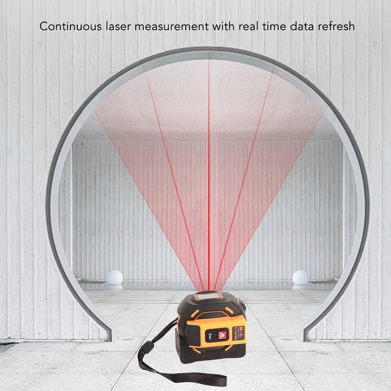 Laser Tape Measure High Accuracy ABS Housing Manganese Steel Digital