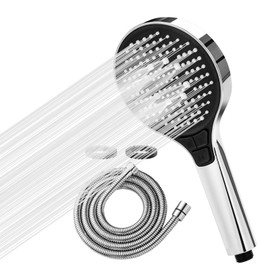 Colist Duschkopf und 2 m Schlauch, Hochdruck-Duschköpfe mit 6 Sprühmodi, Turboaufladung Design, Leistungssteigerung für niedrigen Wasserdruck