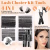 Lash Clusters Kit Volume Fluff Extensions 621Pcs Individual Cluster