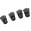 4pcs Camping Cups Black 350ml Outdoor Camping Portable Stainless Steel