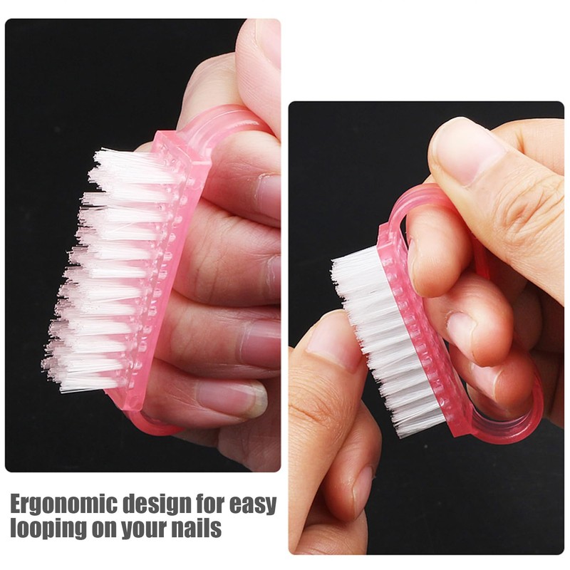 6 Pcs Nail Cleaning Brush with Handle Grip, Hand Scrubbing