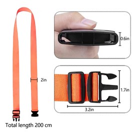 Luggage Straps for Suitcase Heavy Adjustable Suitcase Straps with Quick Release Buckle Suitcase Identifier Bands for Travel Case Non-Slip Travel Belt Travel Accessories (Orange, 2pcs)