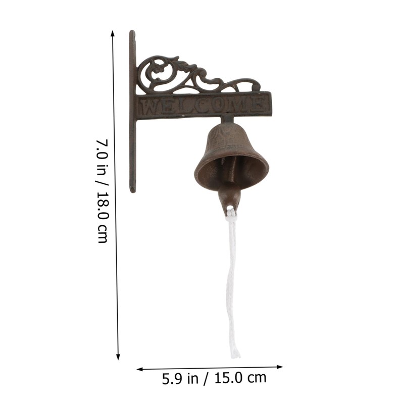 GRIRIW Iron Material Door Chime Charming Vintage Design Hanging Wall