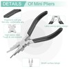 HARFINGTON 3pcs Jewelry Pliers Tool 6 in 1 Bail Making