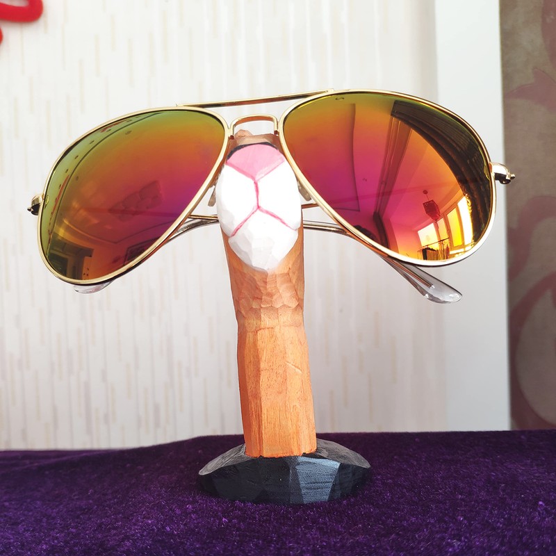 TXXMA Wood Eyeglass Stand Handmade Carved Spectacle Holder Sunglass Holder