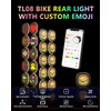 TOWILD TL08 Bike Rear Light with Expression DIY Function,Gradient Color
