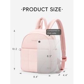 WESTBRONCO Mini Backpack for Women Nylon Small Fashion Backpacks Purse Puffer Lightweight Backpacks for Travel, Shopping, Daily