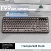 Adventurers F99 PRO Wireless Transparent RGB Backlit Keyboard – Ergonomic,One-Touch