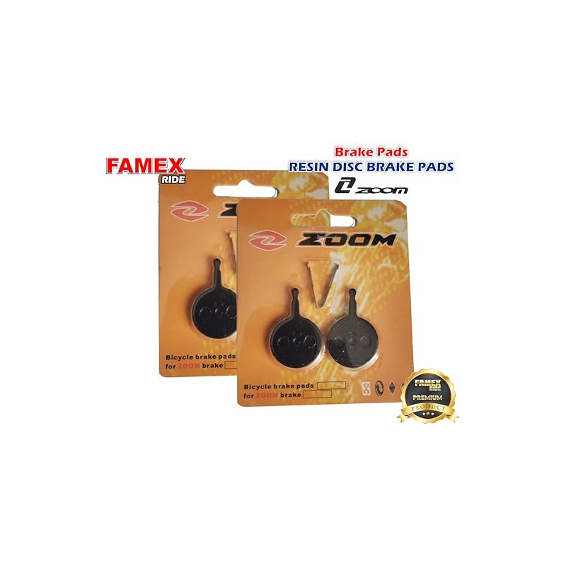 Bicycle Brake Pads for Zoom Brake, 2 Pairs, Semi-Metal Disc