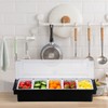 MUKEEN Ice Cooled Condiment Serving Container-6 Compartment Chilled Garnish Tray