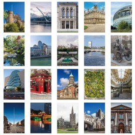 xtvinvm Dublin Ireland Europe Travel Postcards from Around the World Vintage Postcard Pack for Mailing Business Christmas Holiday Birthday Postcards with Mailing Side Set of 20