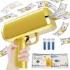 Metallic Gold Money Gun Shooter and 101 PCS Props (No