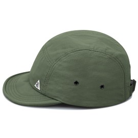 Clakllie Waterproof 5 Panel Baseball Cap Flat Brim Baseball Cap Quick Dry Running Cap Breathable Short Brim Cap Adjustable Dad Cap, CDGE-DDY1-Green