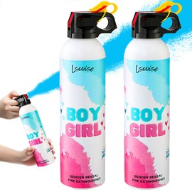 Gender Reveal Fire Extinguisher Set for Newborn Baby, 2Pc Blue Gender Reveal Smoke Bombs, 100% Biodegradable Color Blaster for Cool Gender Reveal Ideas, Confetti Power Cannon Shooter Party Supplies