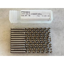 Precision Twist Drill 12 new Precision Twist Drill 3/16" Jobber Length HSS Bright Finish Hi Helix USA